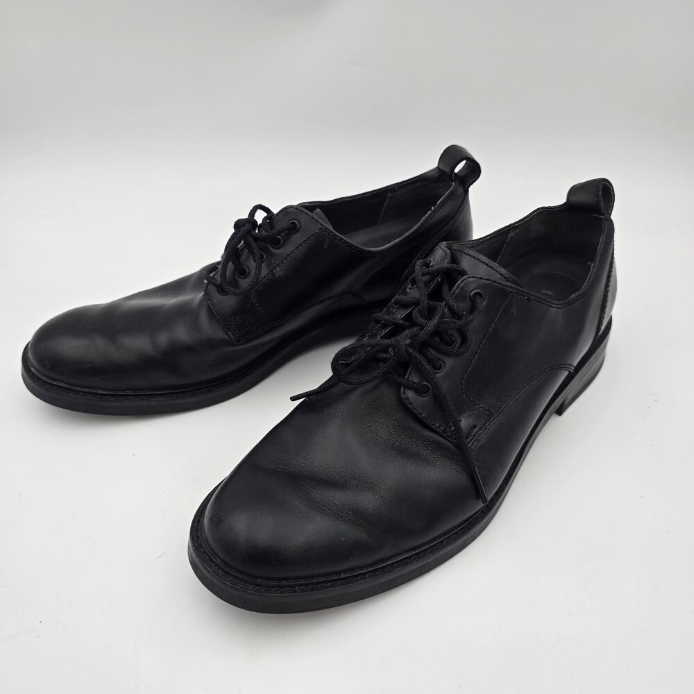 Sperry Mens Gold Cup Oxford Shoes Size 10.5 Black Leather Waterproof Lace-Up